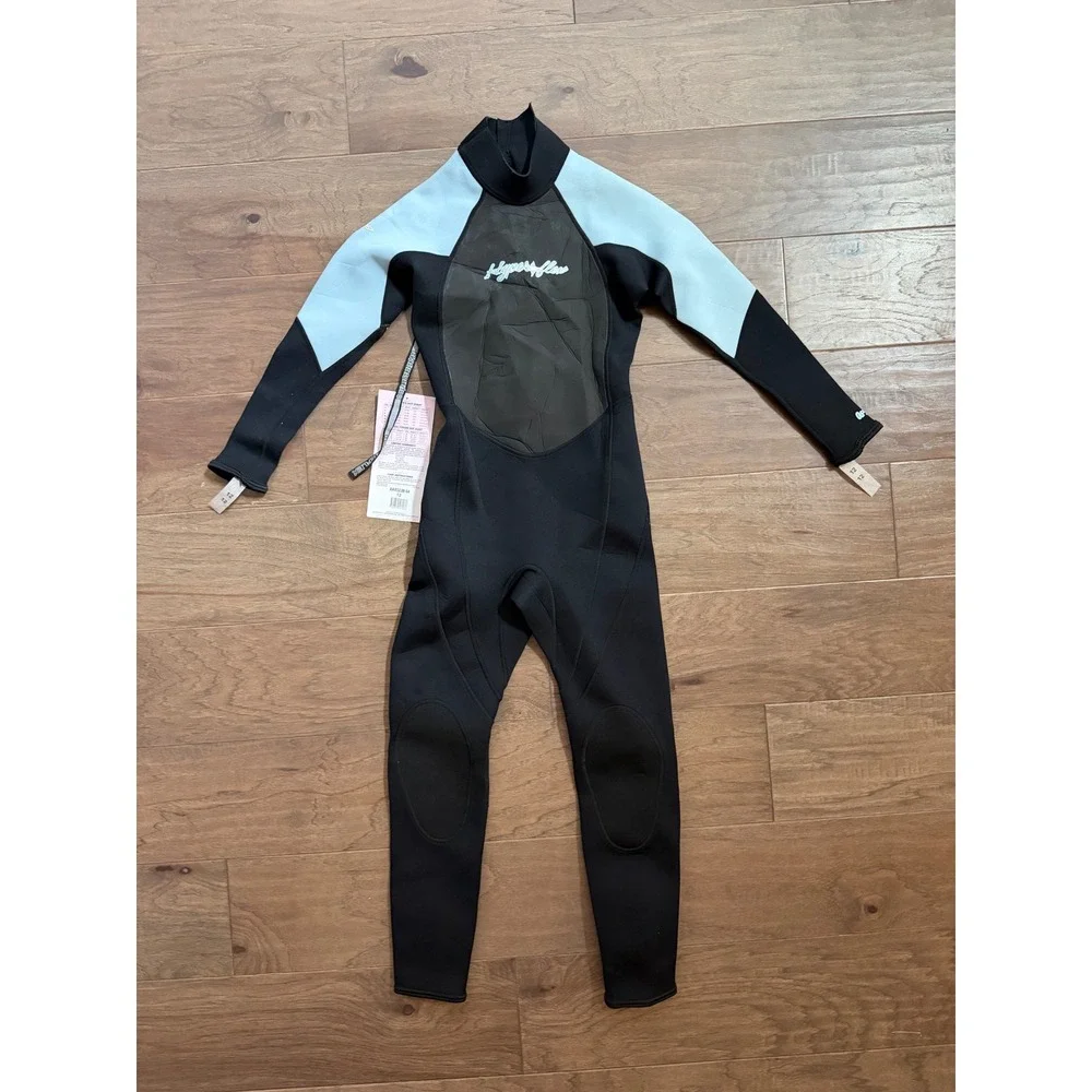 NWT Hyperflex Access Kids Wetsuit Full Body Black Blue Neoprene Size 12